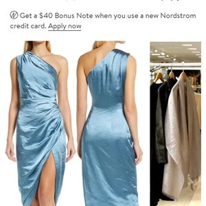 Elliatt Cassini One-Shoulder Dress Blue size 6 Medium